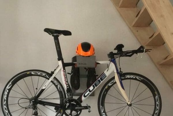 Hang your race bike below the stairs