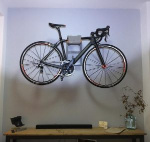 Suspension system bicycle wall grey